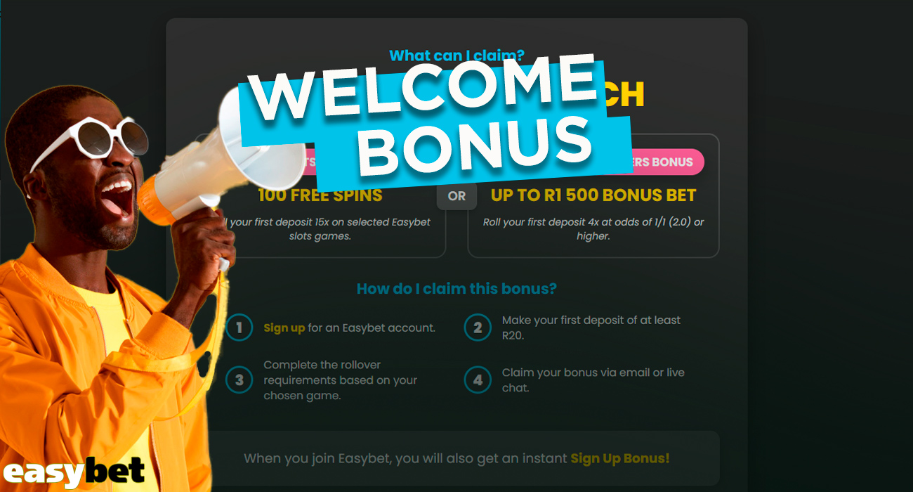 At Easybet Casino the welcome bonus is available for casino games and sports betting.