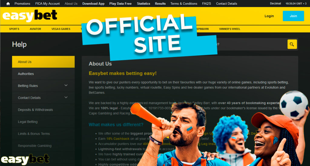 Easybet Official Site in South Africa in South Africa
